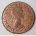 AUSTRALIA 1963 . ONE 1 PENNY . VARIETY . FADING 1 IN DATE